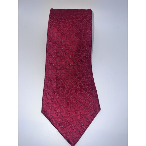 Christian Dior Paris Tie Vintage Patterned Silk Made In France Red Size 57/3.5in - Picture 3 of 6
